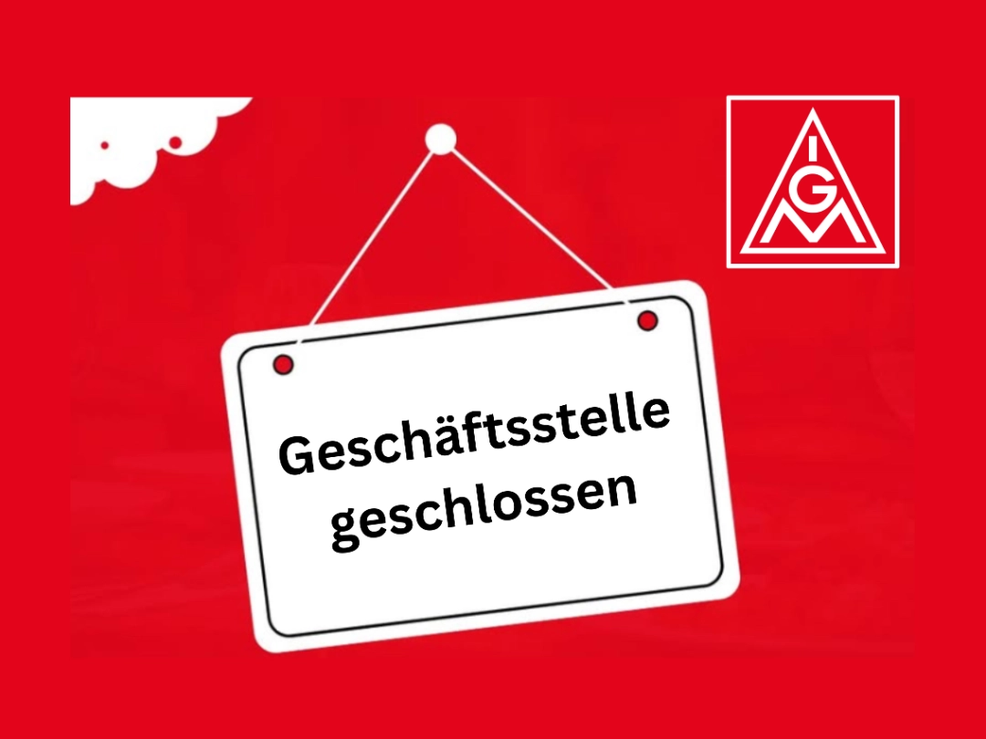 Geschäftsstelle geschlossen