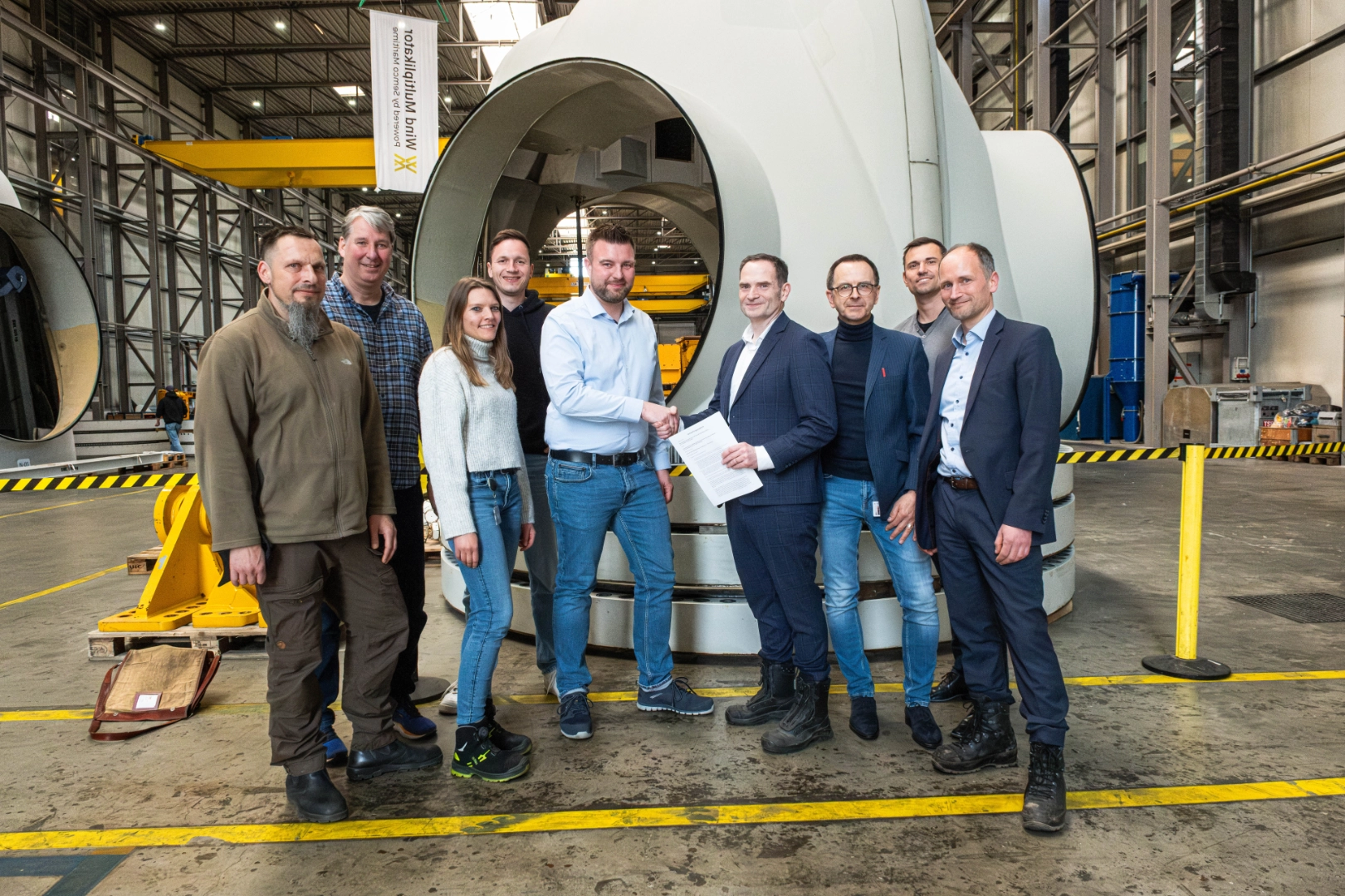 Tarifeinigung zwischen IG Metall Emden und WindMultiplikator