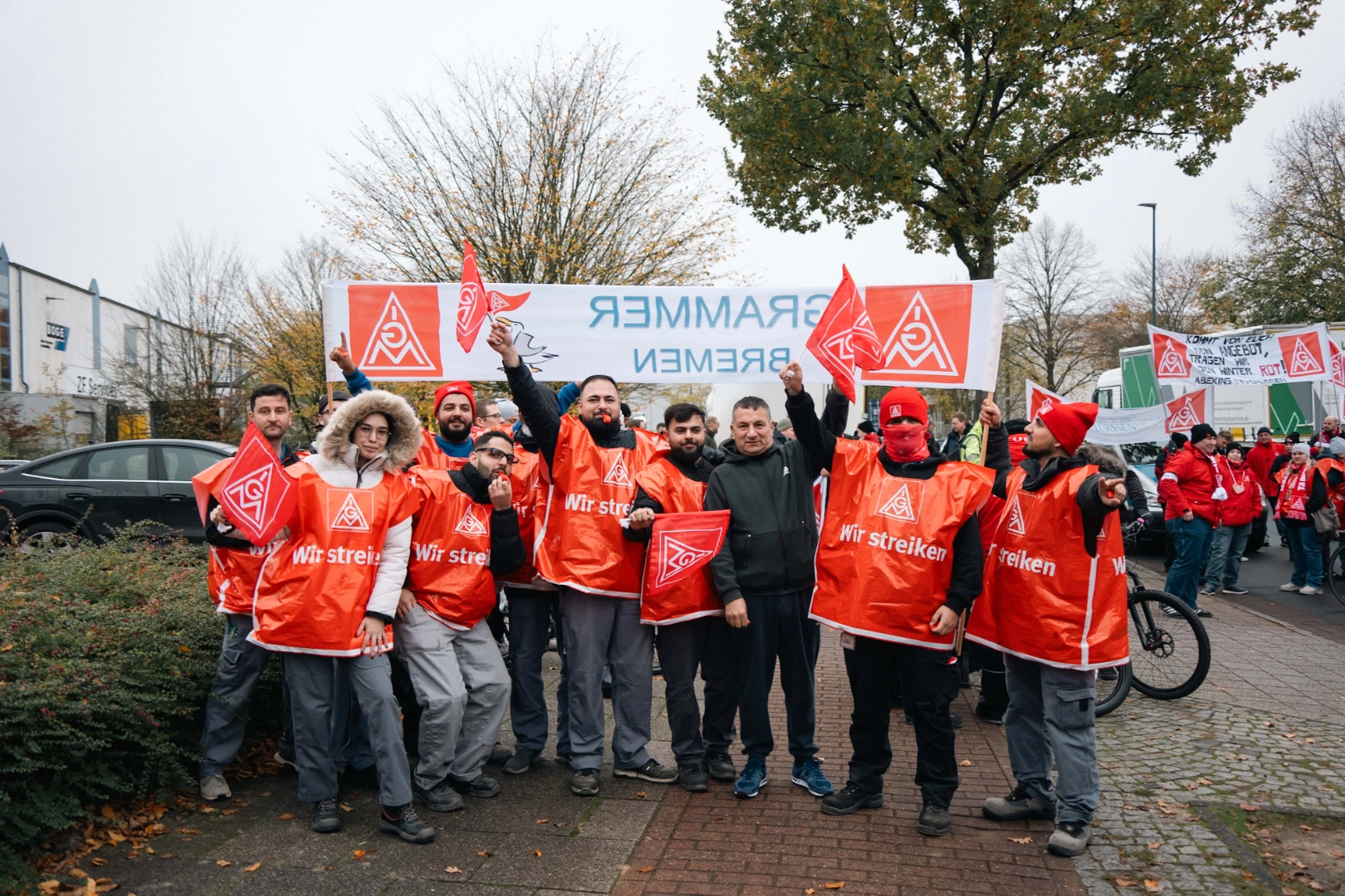Kuestenaktionstag Tarifrunde Metall- und Elektroindustrie Bremen