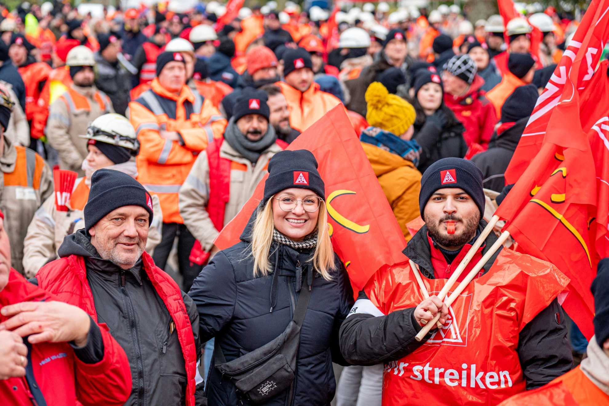 Warnstreik bei tkSE und HKM in Duisburg am 4.12.2023