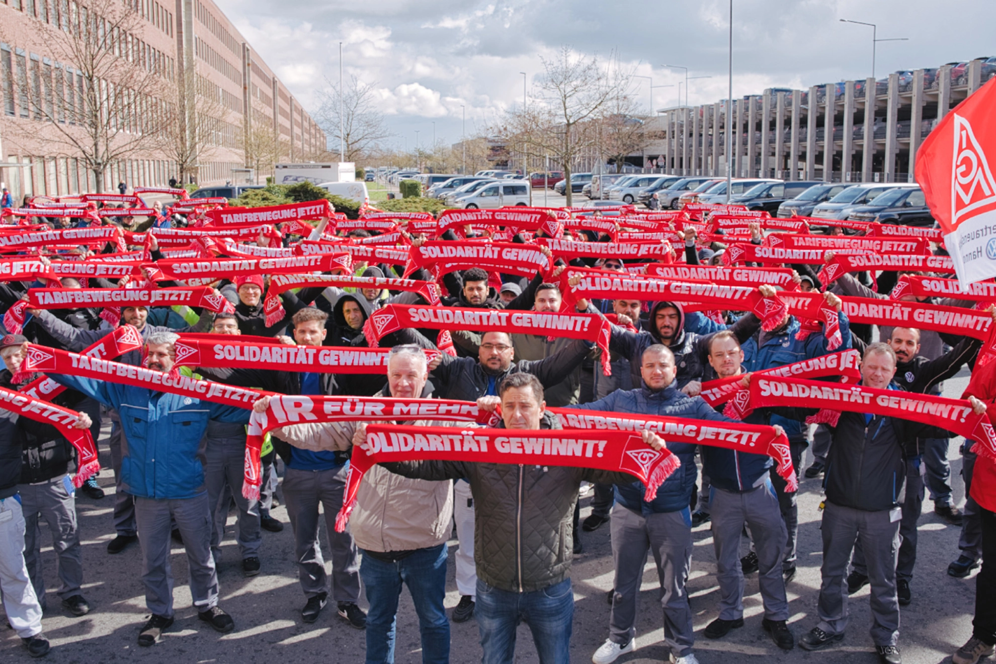 Warnstreik beim VW-Personaldienstleister Autovision in Hannover