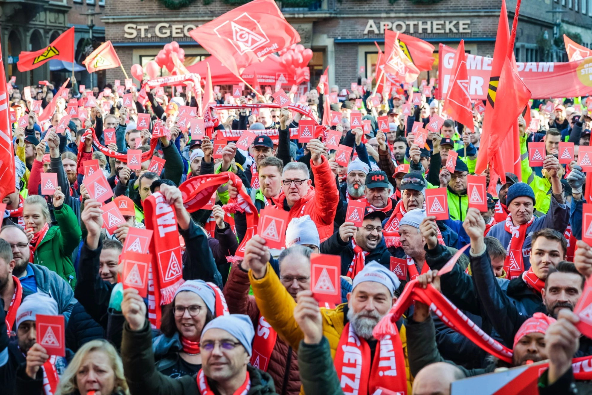Warnstreikaktion in Bocholt am 14.11.2022