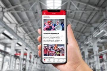 IG Metall-App auf dem Handy