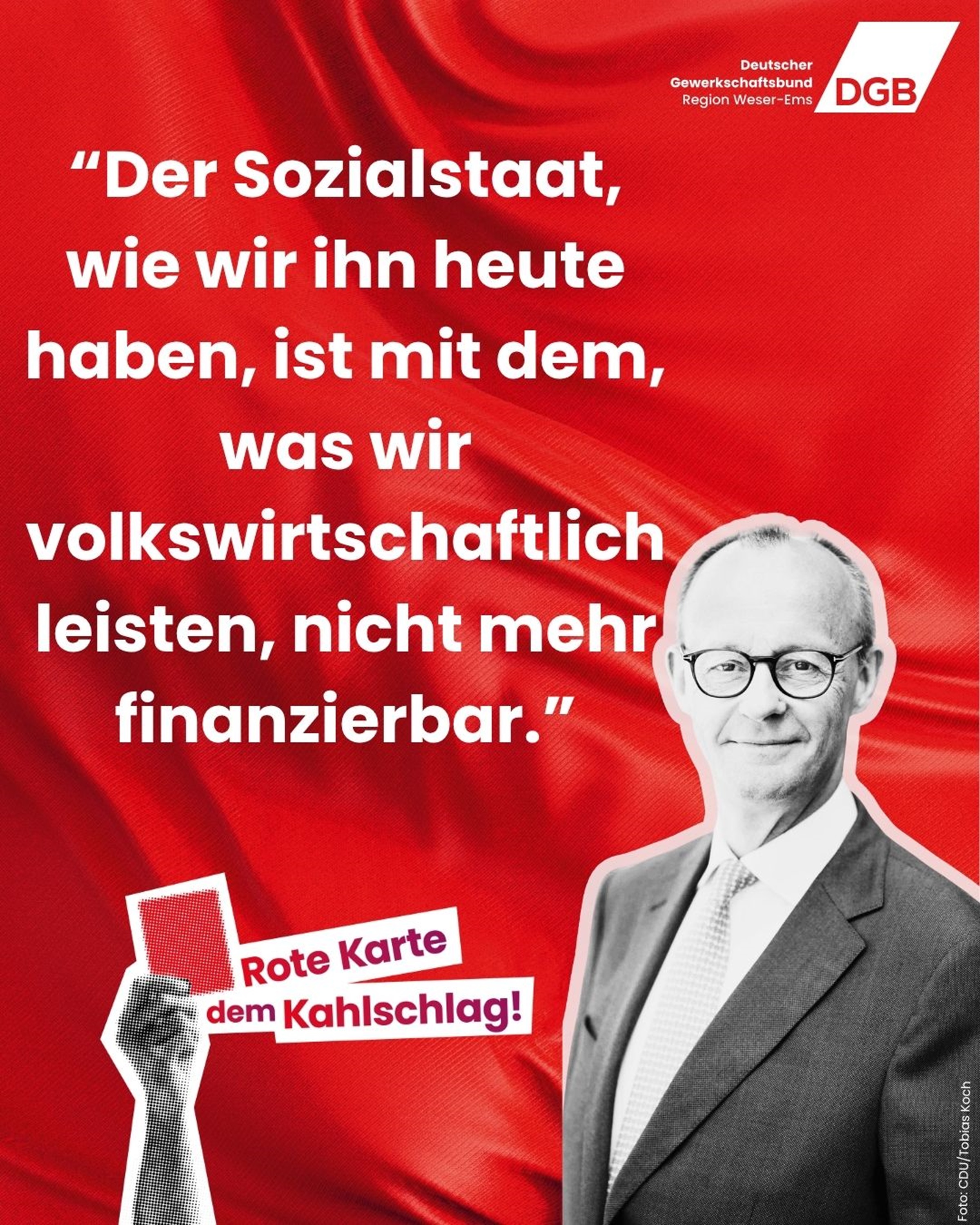 Rote Karte dem Kahlschlab