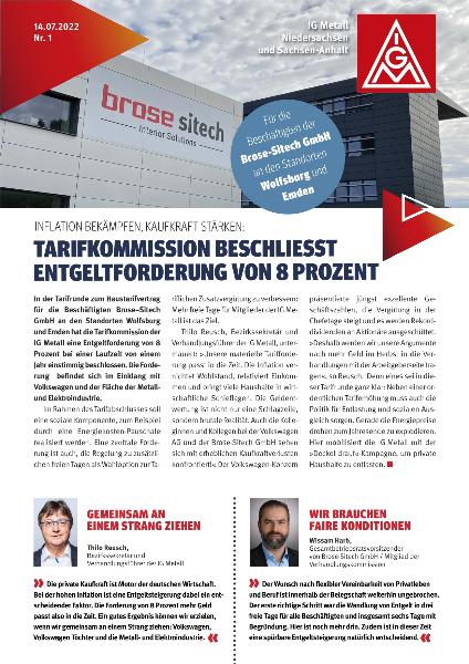 Tarifinfo Nr.1 Brose Sitech