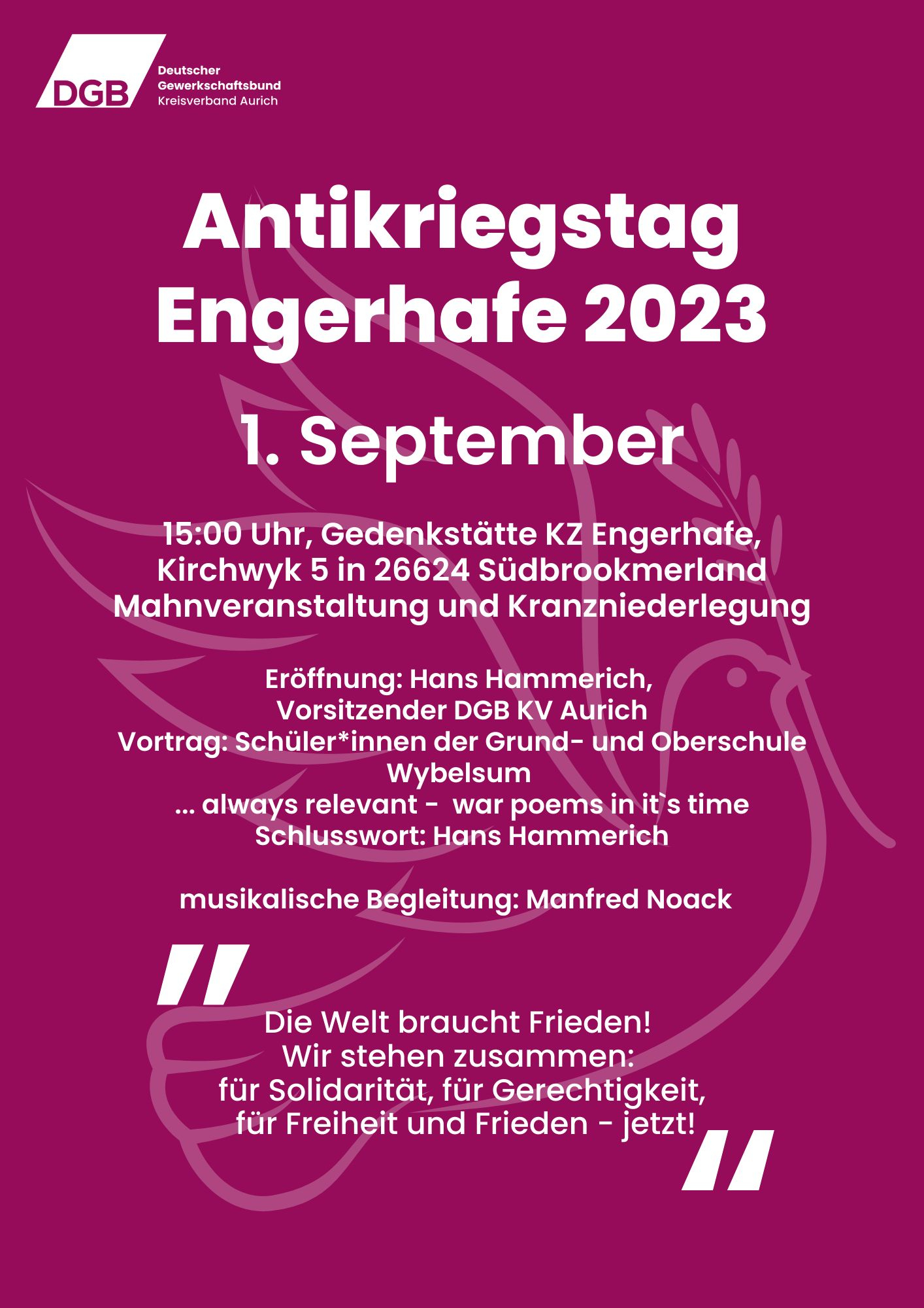 Antikriegstag Engerhafe